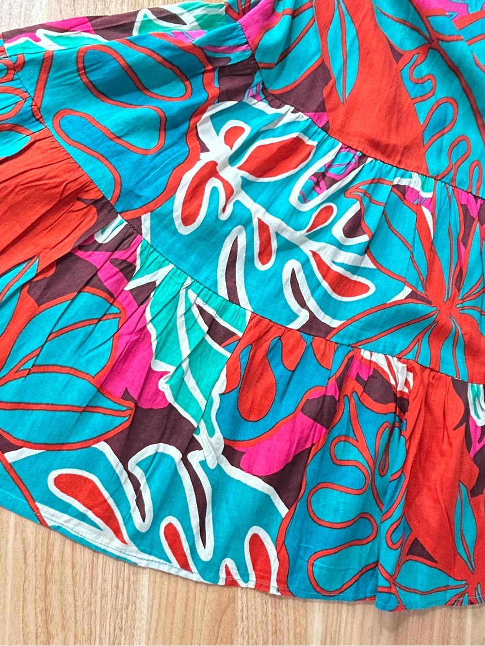 True Destinations Resort Wear Flare Pants Beach Womens XL Floral Tropical NEW - Picture 5 of 16